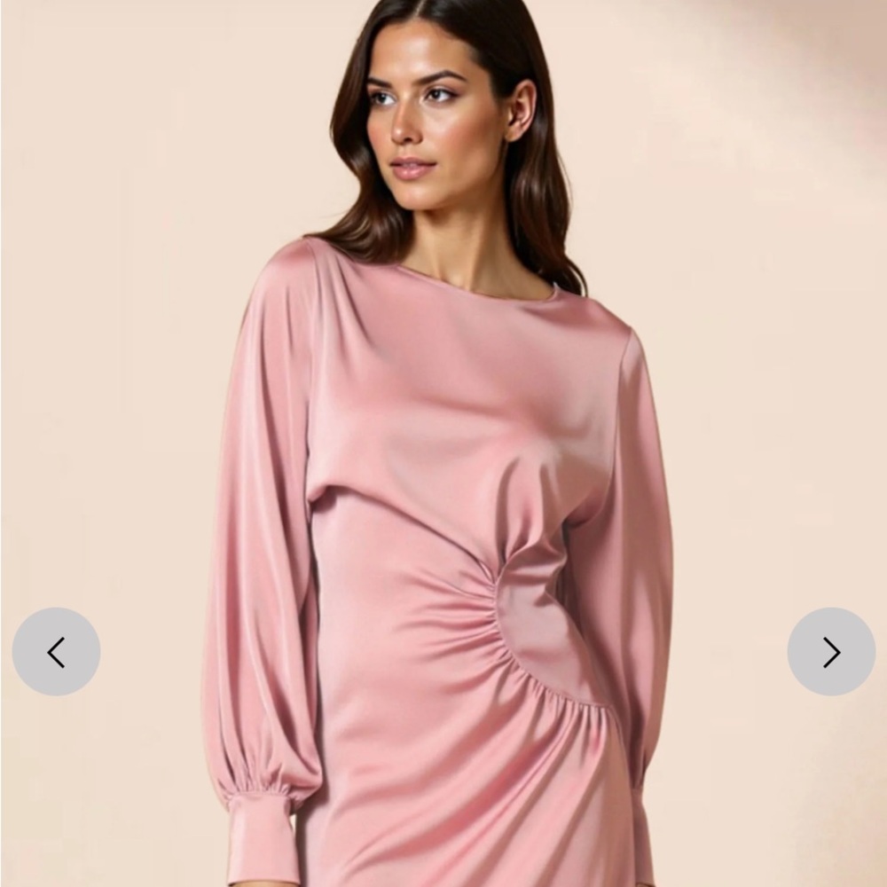 Lumiere Pink Sheath Dress with Dolman Sleeves and Bateau Neckline NEW WITH TAGS